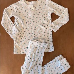 Gap Organic Cotton Holly Christmas Holiday Pajamas Size 3-4 T